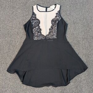 VTG Soulmates Lace Top Sleeveless Hi-Lo Dress 90's Y2K Party SZ Medium‎ USA Made